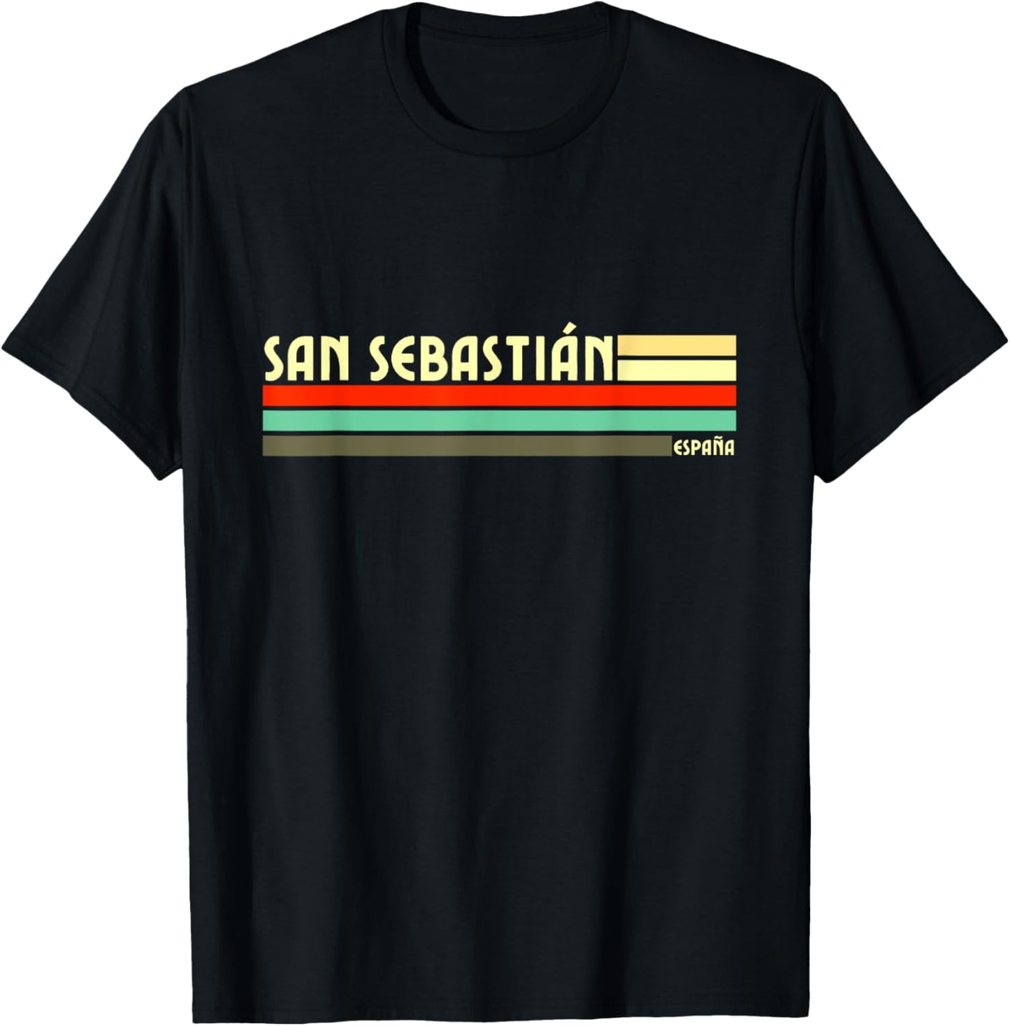 Retro Vintage San Sebastián T-Shirt - T-Shirt | Black
