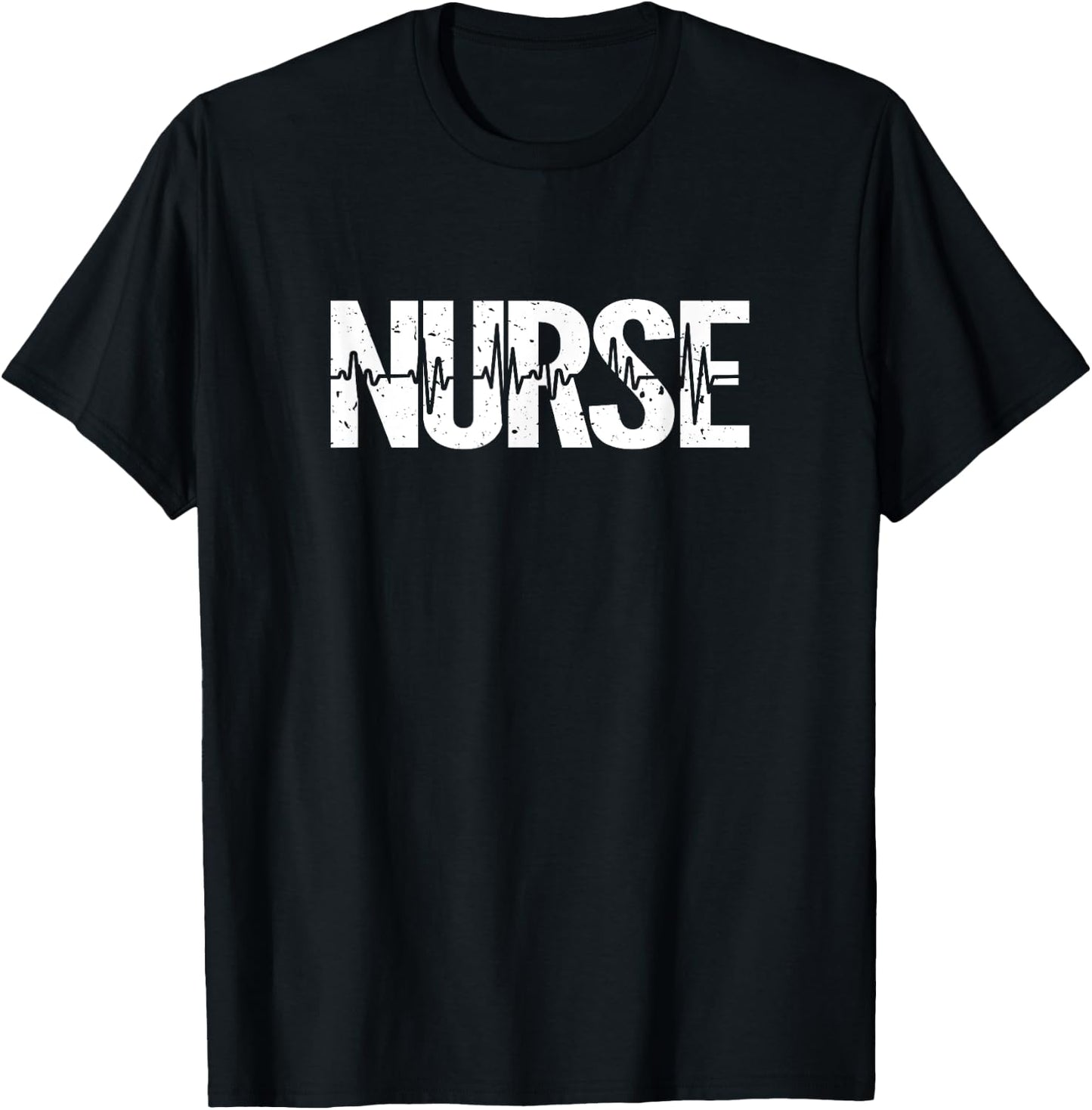 Nurse love Heartbeat | Proud to be a Nurse T-Shirt - T-Shirt | Black