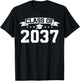Class of 2037 Grow With Me Graduation First Day of School T-Shirt - T-Shirt | Black