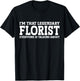 Florist Job Title Employee Funny Worker Profession Florist T-Shirt - T-Shirt | Black