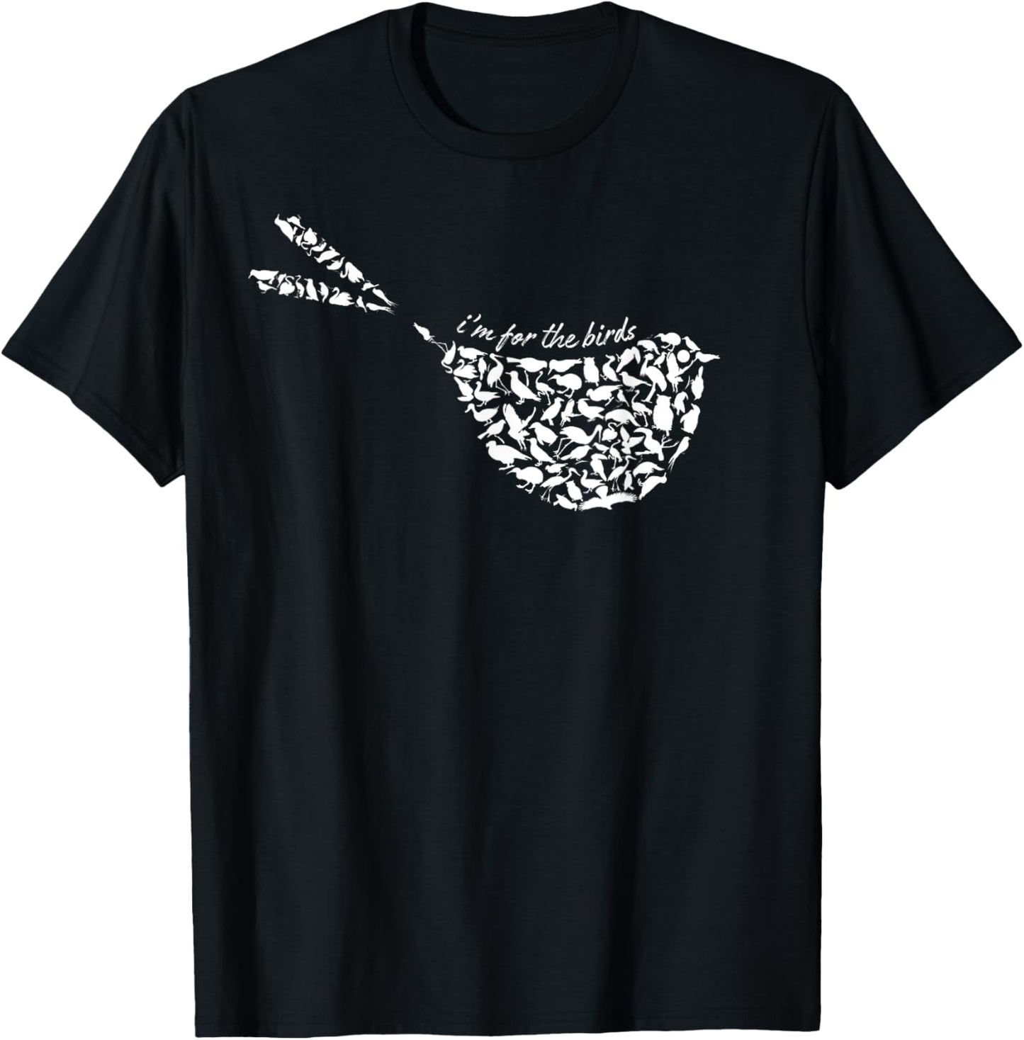 I'm For The Birds Minimalist Funny T-Shirt - T-Shirt | Black