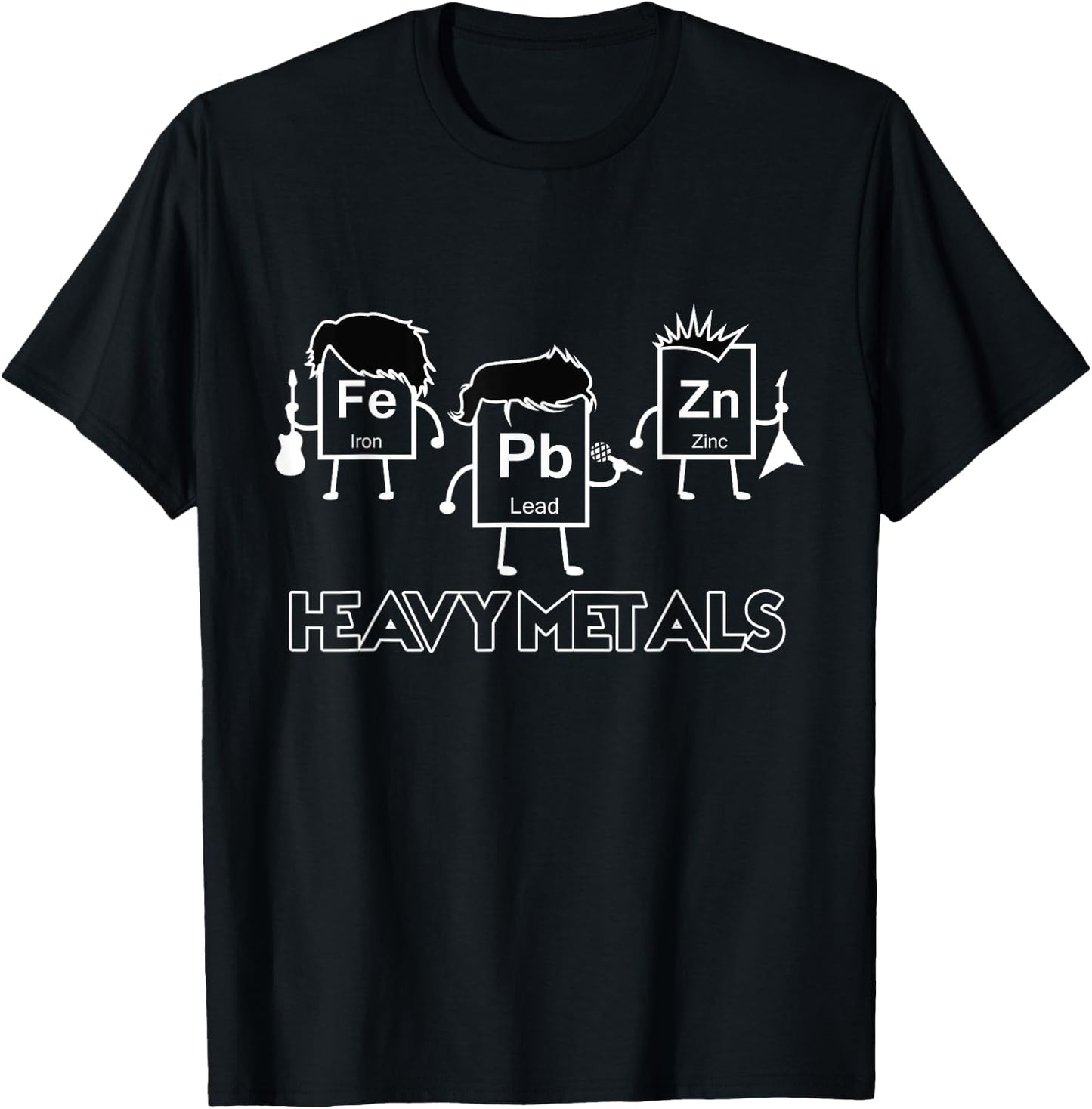 Heavy Metals Periodic Table Funny Science Chemistry Gift T-Shirt - T-Shirt | Black