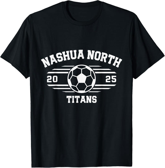 Nashua North Titans Soccer Ball 2025 T-Shirt - T-Shirt | Black