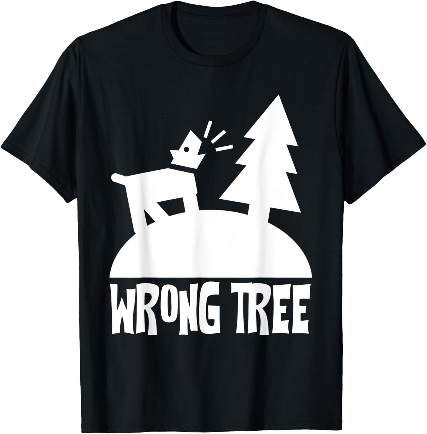 Barking Up the Wrong Tree Funny Dog Pun T-Shirt - T-Shirt | Black
