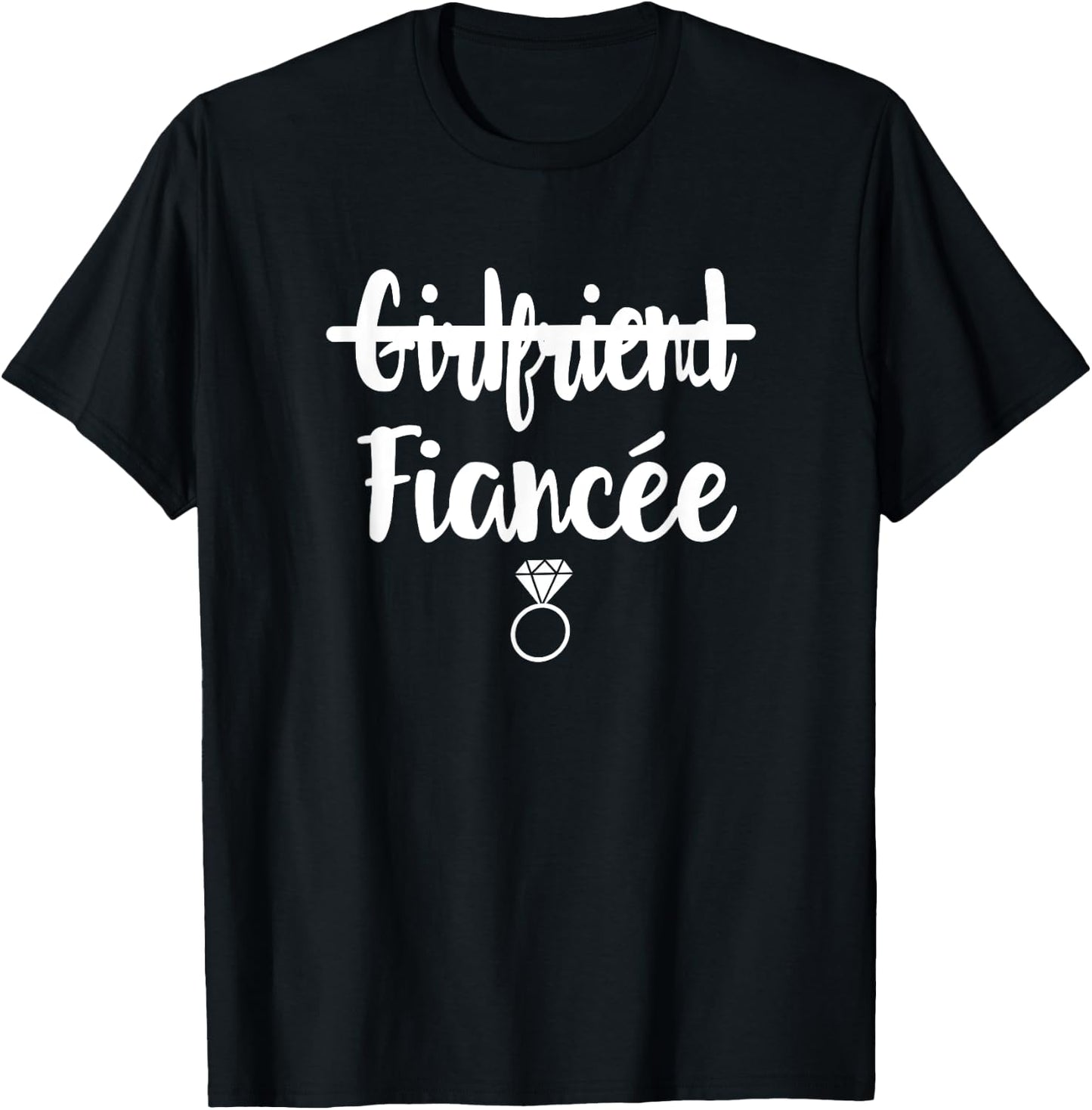 I Said Yes Girlfriend to Fiancee Engagement Gift Engaged Fun T-Shirt - T-Shirt | Black