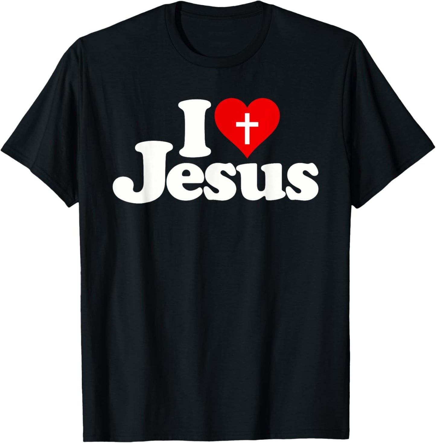 I Love Heart Jesus Christ T-Shirt - T-Shirt | Black