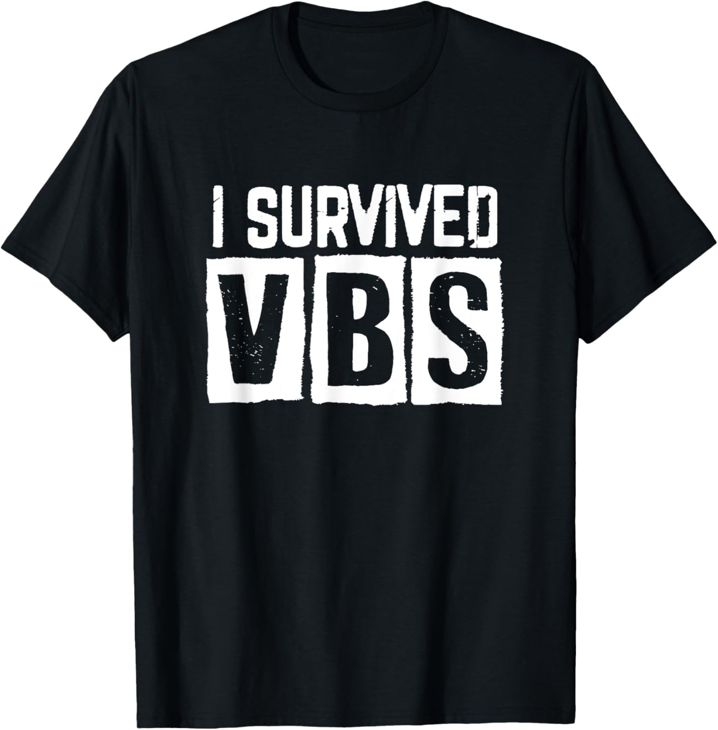 I Survived Summer Vacation Bible School Christian VBS Cute T-Shirt - T-Shirt | Black