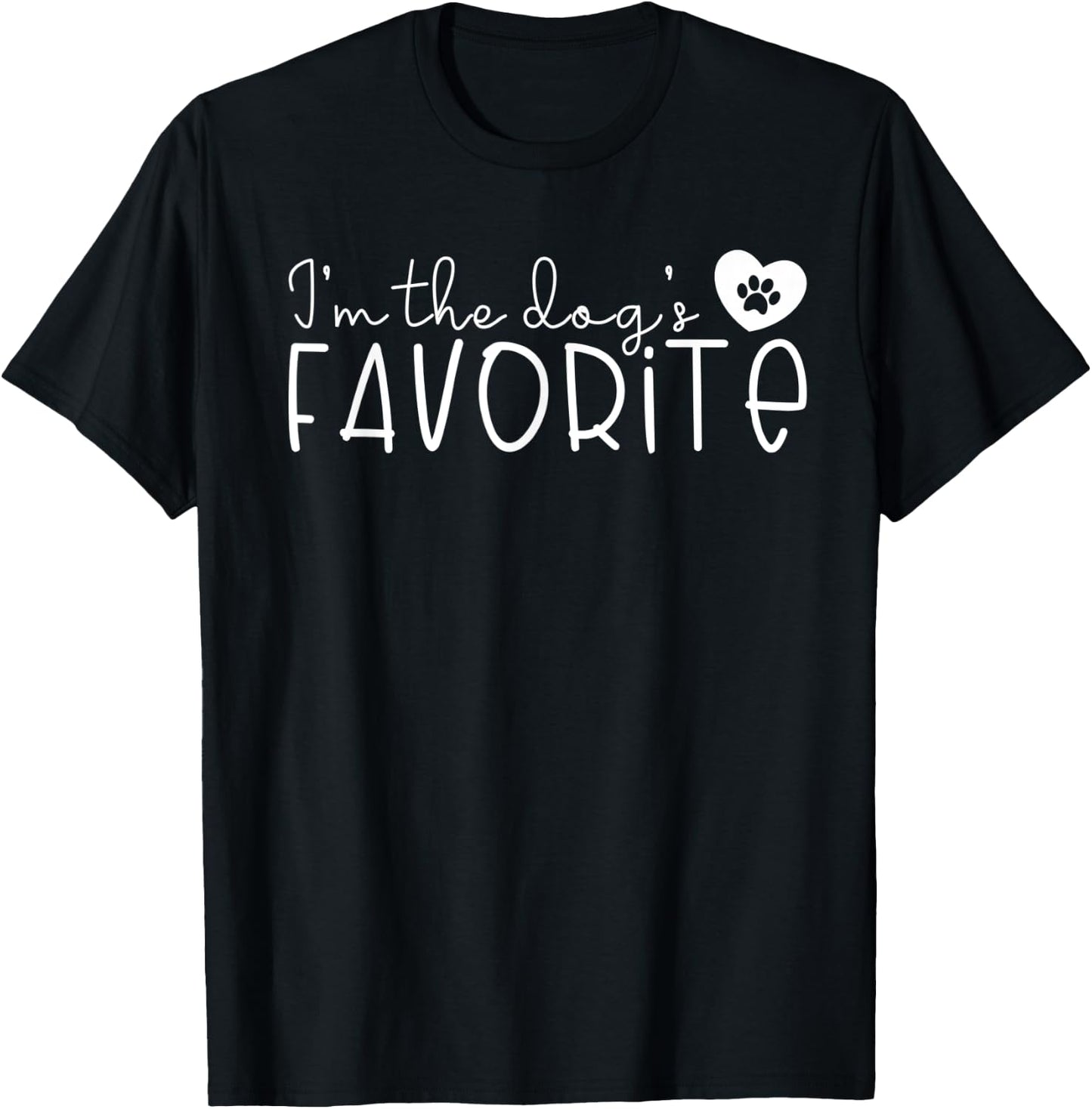 I'm the Dog's Favorite Cute Dog Mom Dad Pet Lover Men Women Kids T-Shirt - T-Shirt | Black