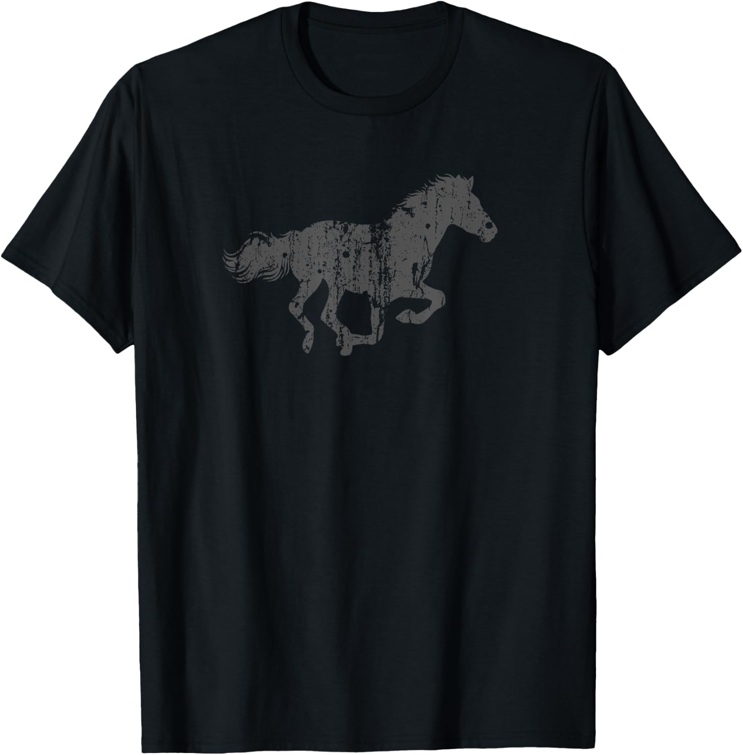 Horse Vintage Design - Horse Print T-Shirt - T-Shirt | Black