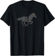 Horse Vintage Design - Horse Print T-Shirt - T-Shirt | Black