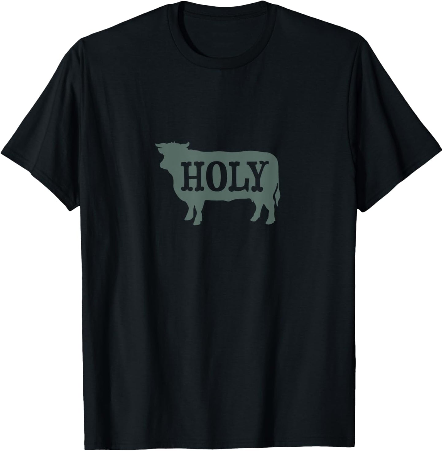 Funny Cow Pun Holy Cow T-Shirt - T-Shirt | Black