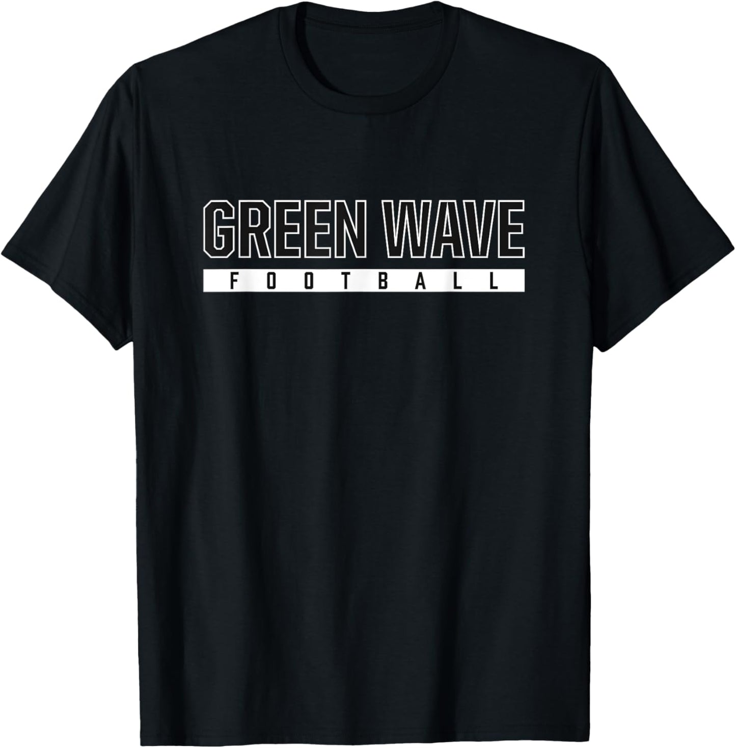 Green Wave Summerville High School Football T-Shirt - T-Shirt | Black