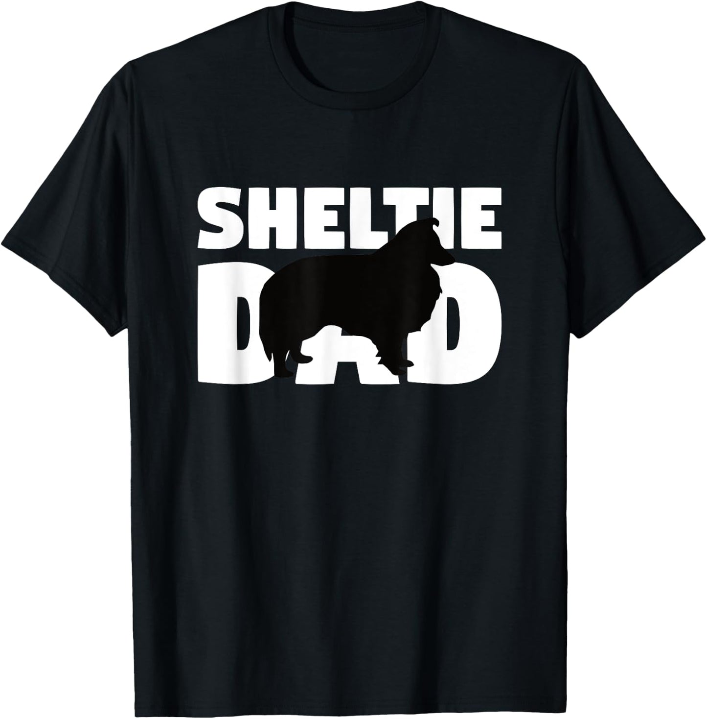 Sheltie Gift Dog Father 'Sheltie Dad' Funny Sheltie T-Shirt - T-Shirt | Black