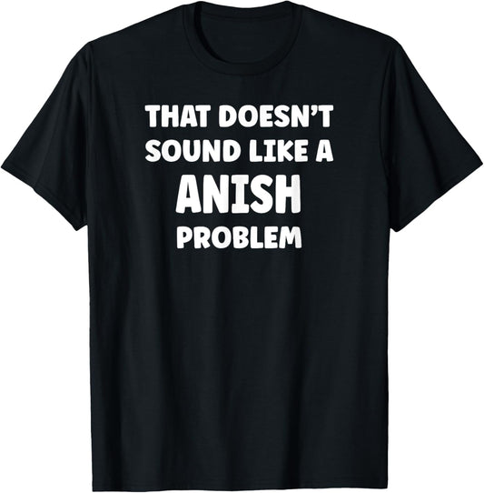 ANISH Personalized Custom Boys ANISH Name T-Shirt - T-Shirt | Black