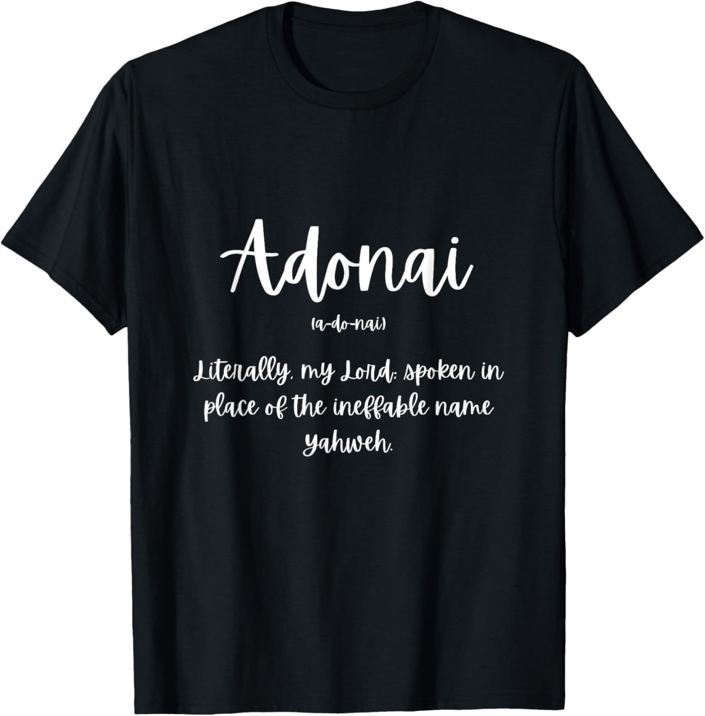 Adonai Description T-Shirt - T-Shirt | Black
