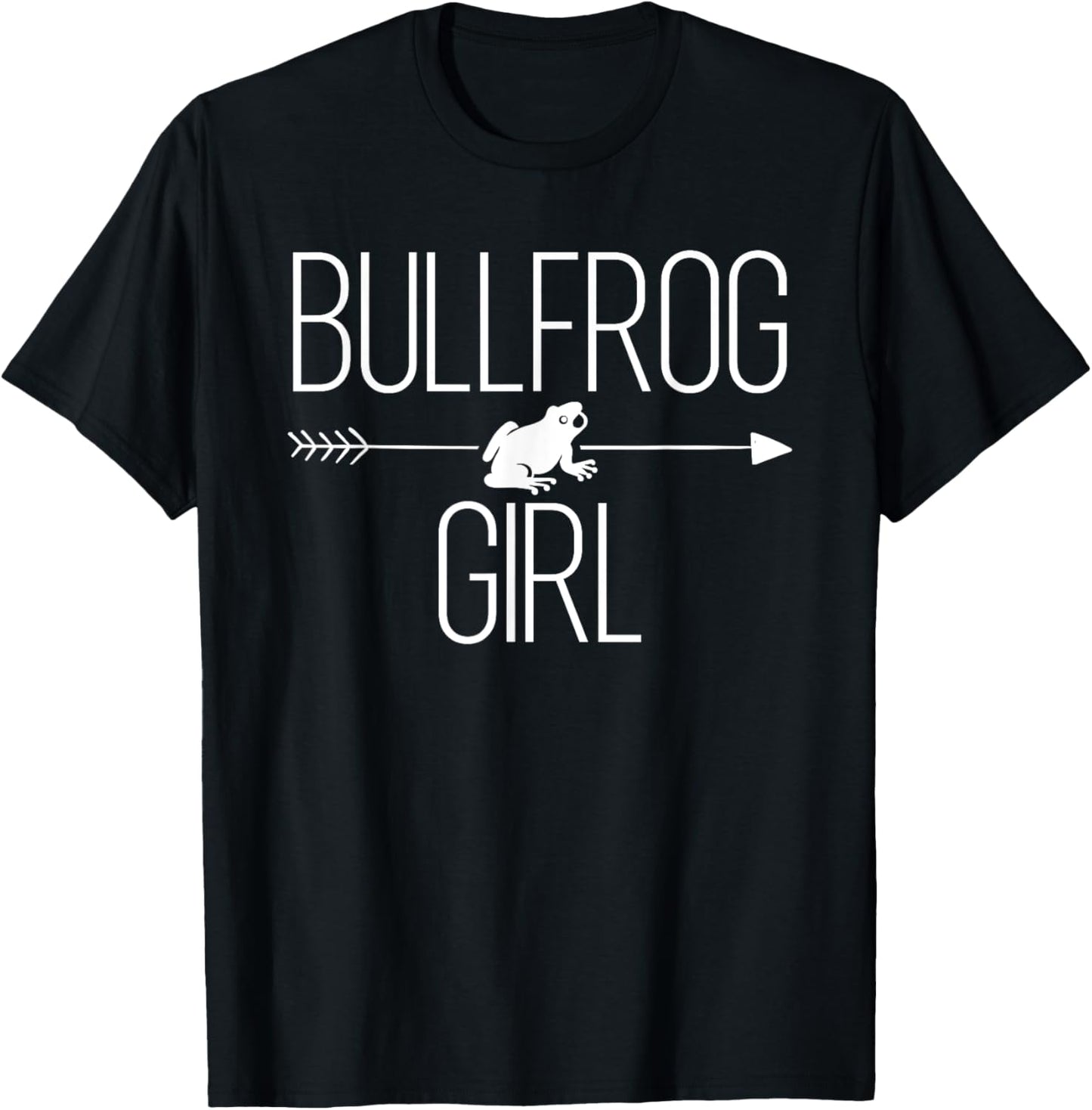 Bullfrog Girl Gift Toad Animal Lover T-Shirt - T-Shirt | Black