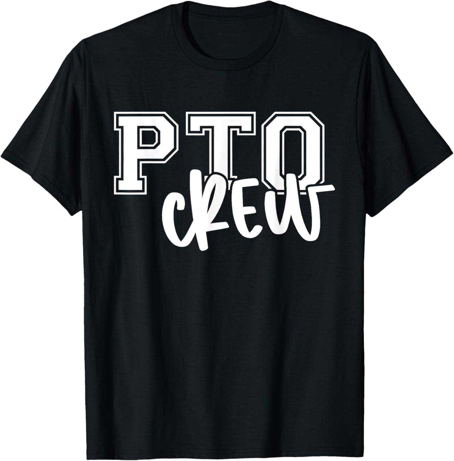 Retro PTO Crew Parent Teacher Organization Back To School T-Shirt - T-Shirt | Black