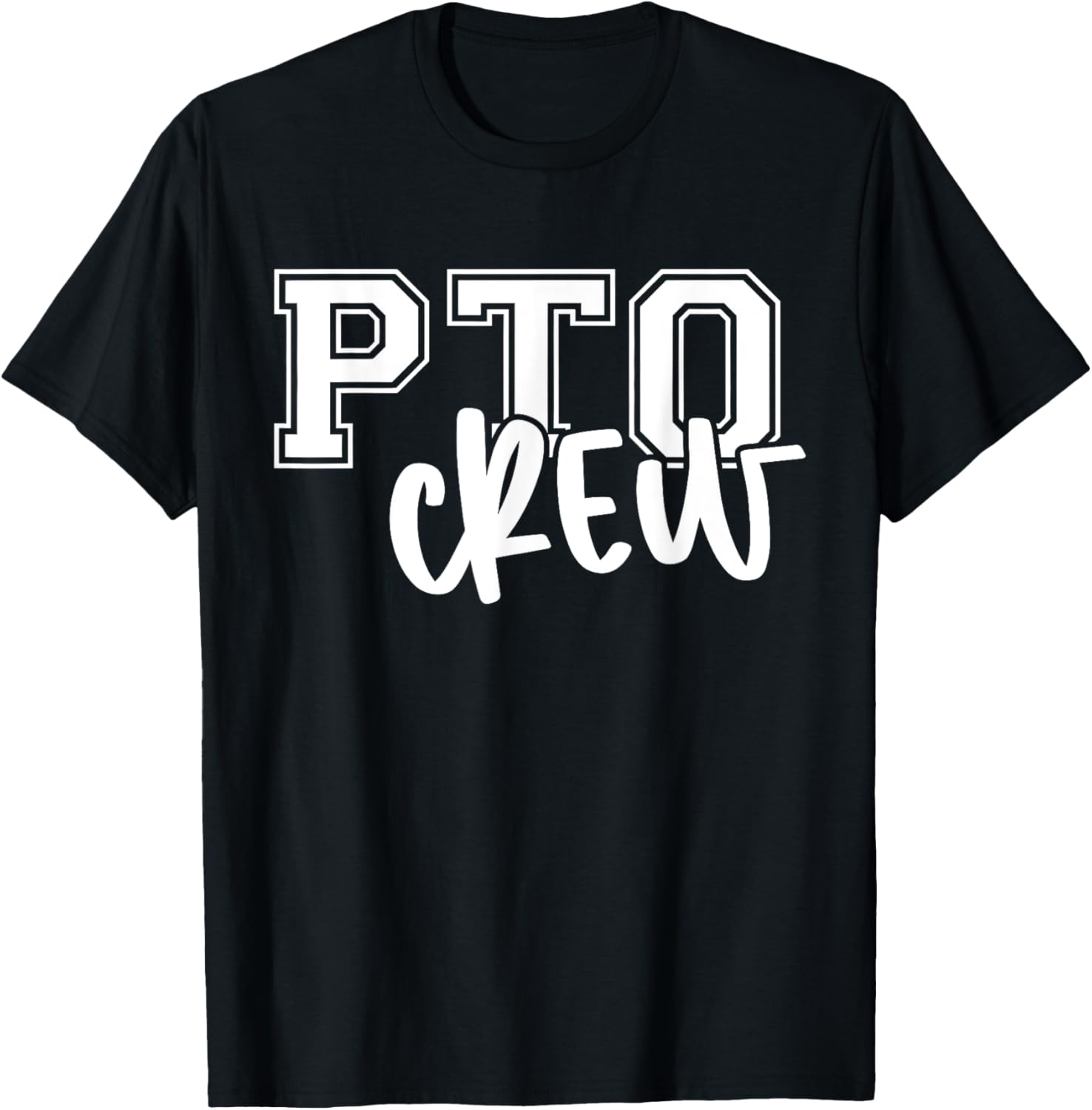 Retro PTO Crew Parent Teacher Organization Back To School T-Shirt - T-Shirt | Black