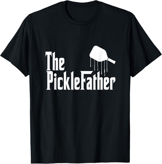 Funny Pickleball The Picklefather Funny Fathers T-Shirt - T-Shirt | Black