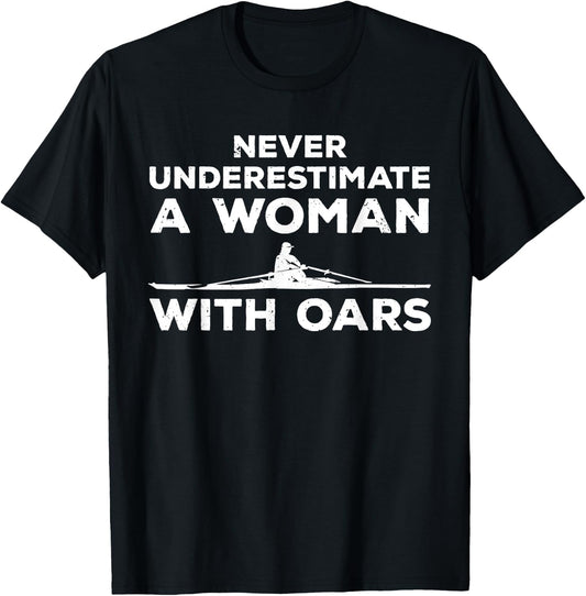 Funny Rowing Girls Row Crew Paddling Oar Scullers T-Shirt - T-Shirt | Black