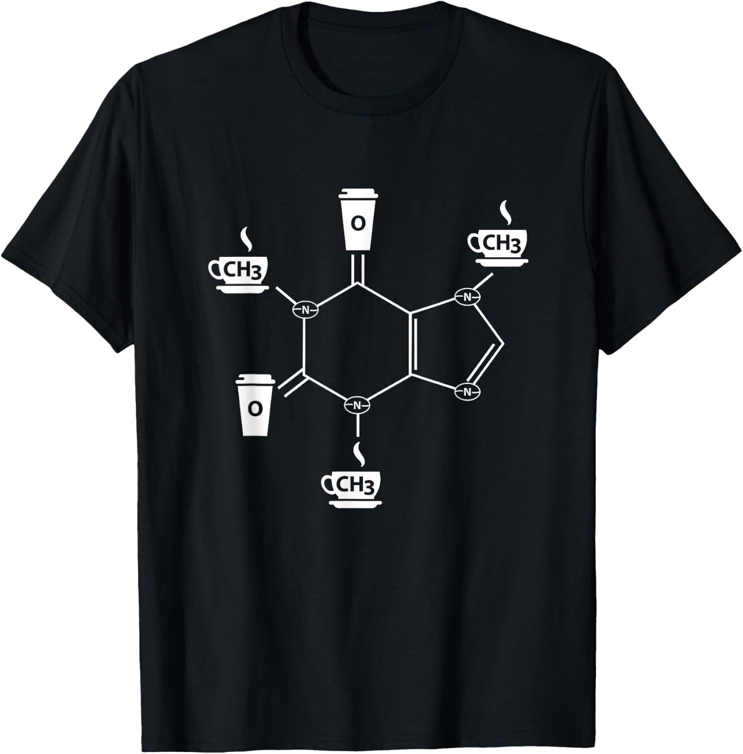 Caffeine Molecule Barista T-Shirt - T-Shirt | Black