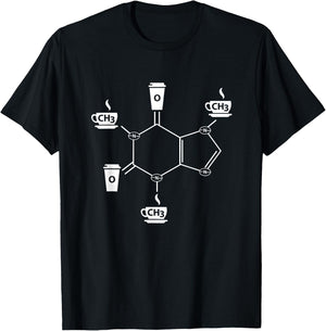 Caffeine Molecule Barista T-Shirt - T-Shirt | Black