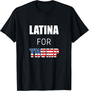 Latinos For Trump 2020 Election President Hispanic Women T-Shirt - T-Shirt | Black