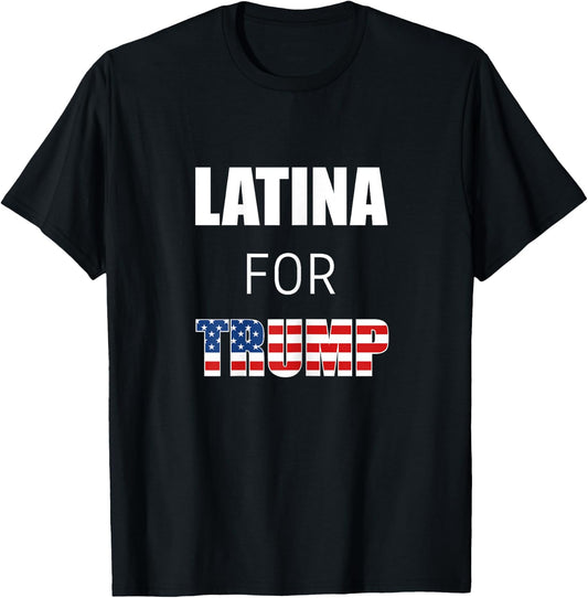 Latinos For Trump 2020 Election President Hispanic Women T-Shirt - T-Shirt | Black