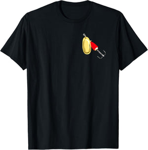Spinning Fishing Lure Angler Vintage Fisherman T-Shirt - T-Shirt | Black