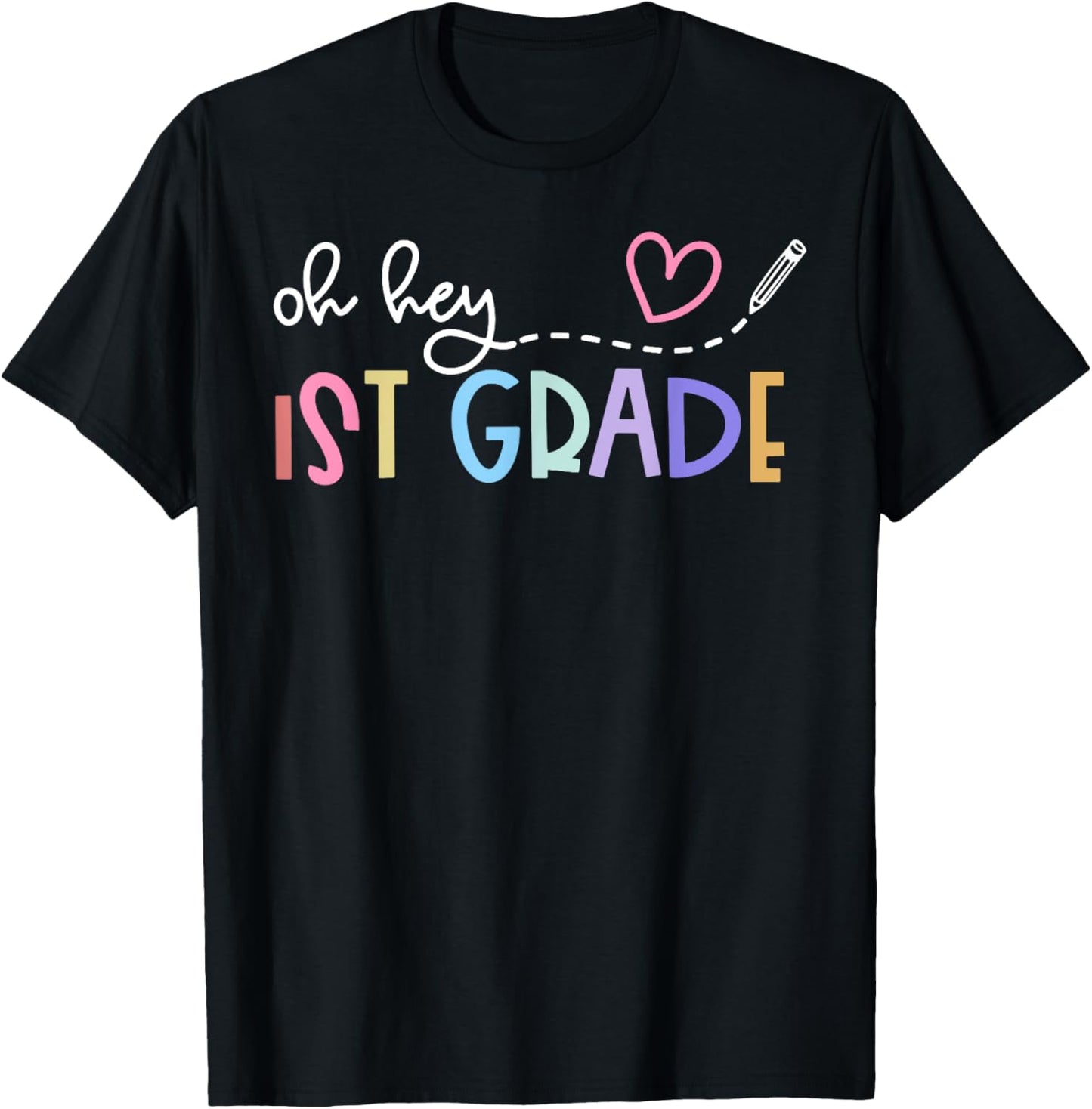 Back To School Oh Hey 1st Grade Teachers Women Student T-Shirt - T-Shirt | Black