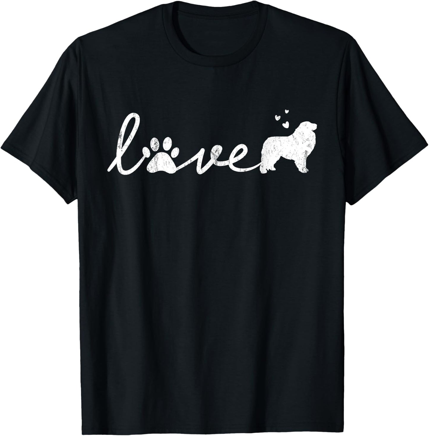 Great Pyrenees Pyr Mom Dad Dog Love Pet Paw Gift Men Women Kids T-Shirt - T-Shirt | Black