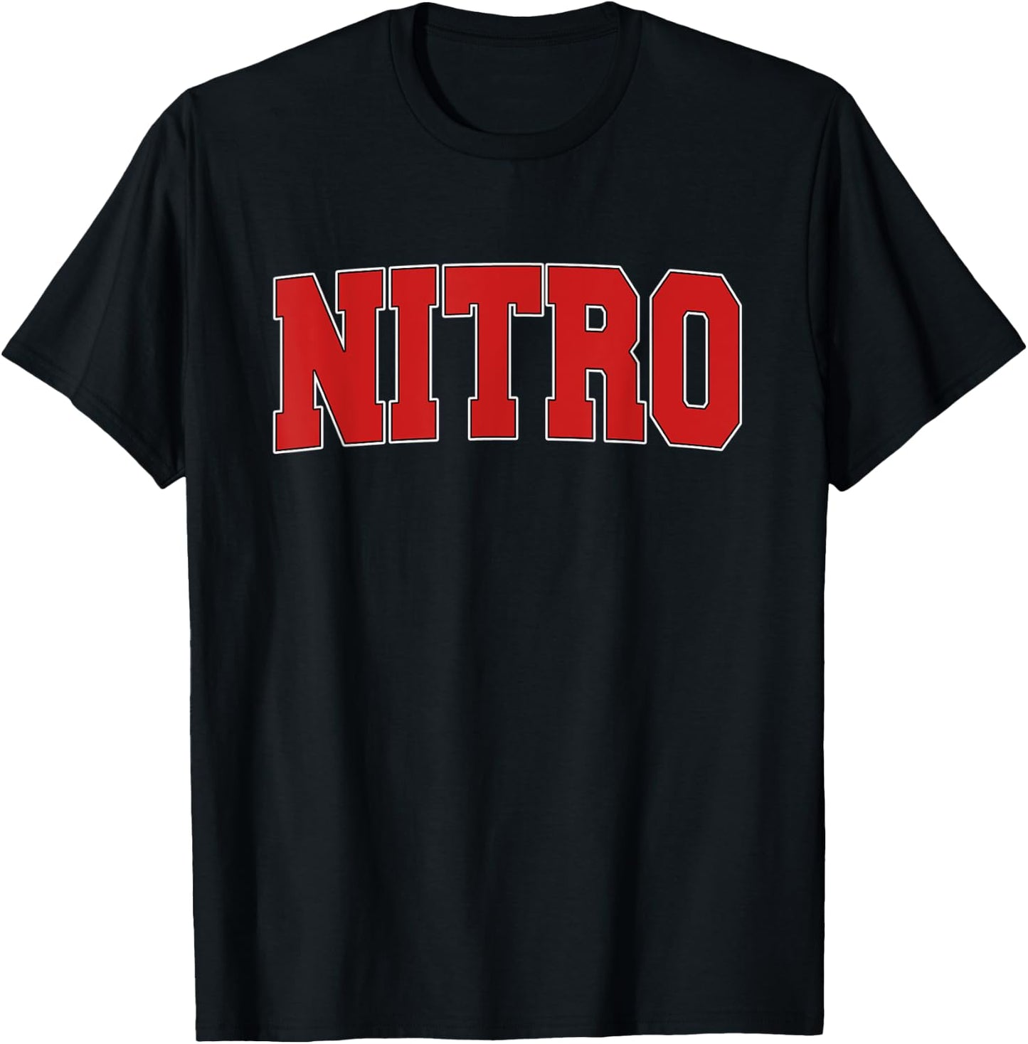 NITRO WV WEST VIRGINIA Varsity Style USA Vintage Sports T-Shirt - T-Shirt | Black