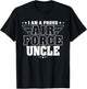 I Am A Proud Air Force Uncle Patriotic Pride Military Family T-Shirt - T-Shirt | Black