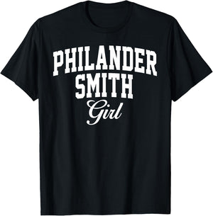 Philander Smith College Girl Arch Vintage Design Women Girls T-Shirt - T-Shirt | Black