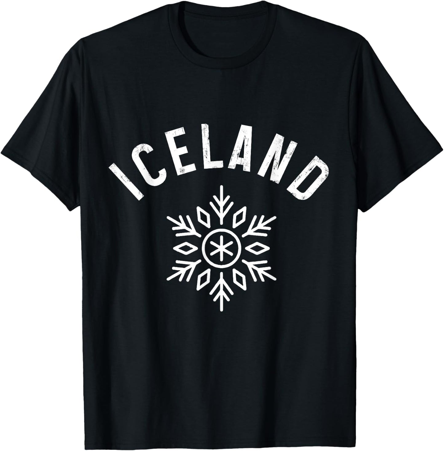 Iceland Snowflake Icelandic Reykjavik Iceland Souvenir T-Shirt - T-Shirt | Black