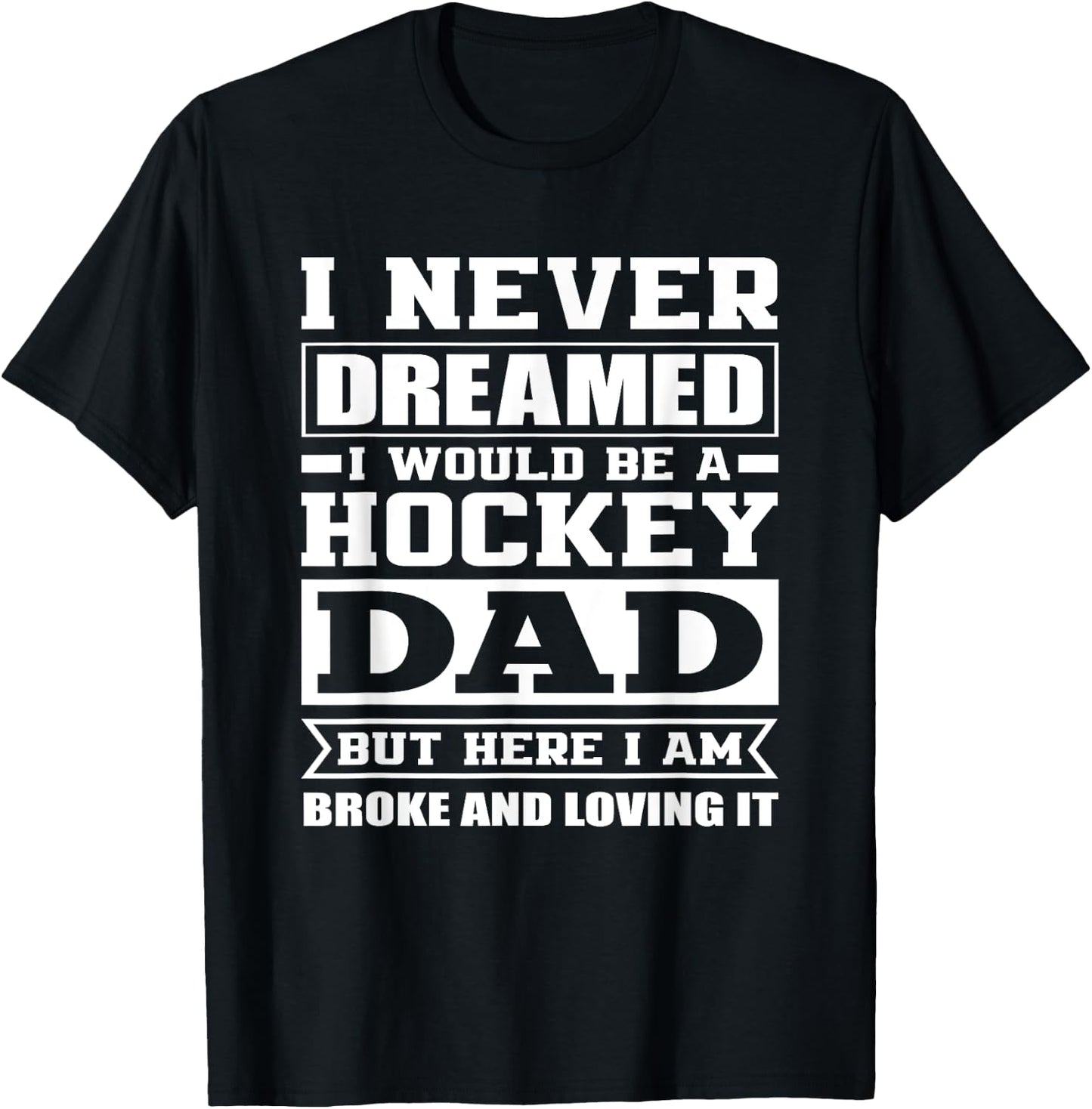 Hockey Dad Funny Dads Ice Hockey T-Shirt - T-Shirt | Black