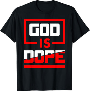 Christian and Jesus Gift God is Dope -Adults Black T-Shirt - T-Shirt | Black