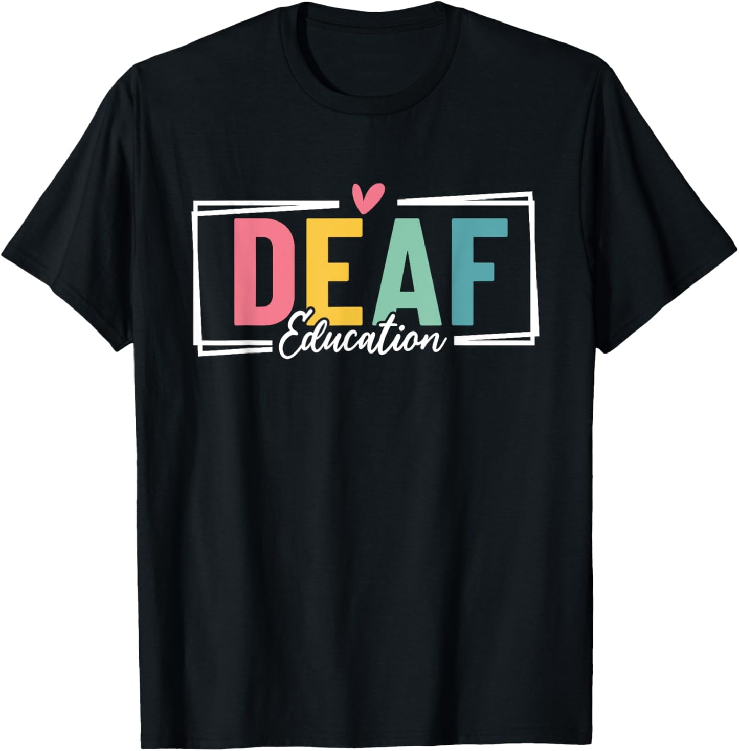 Deaf Education DHH Teacher Appreciation Funny Hearing Loss T-Shirt - T-Shirt | Black