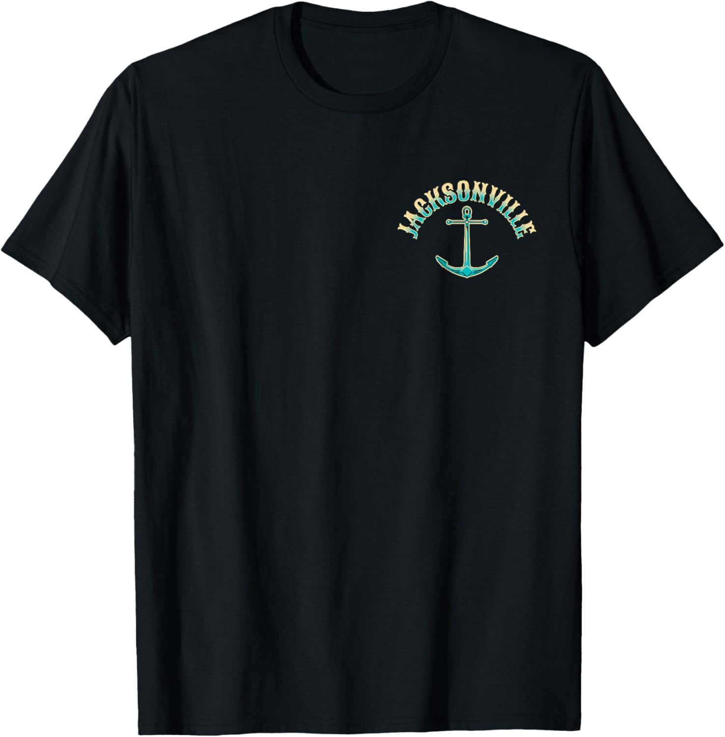 Jacksonville Florida USA Fishing Design T-Shirt - T-Shirt | Black