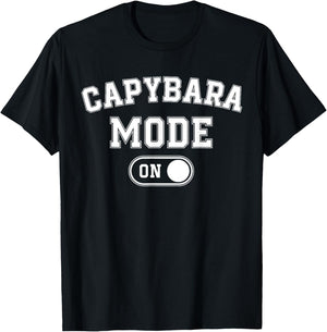 Capybara Mode On Costume Funny Giant Rodent Gift Animal Love T-Shirt - T-Shirt | Black