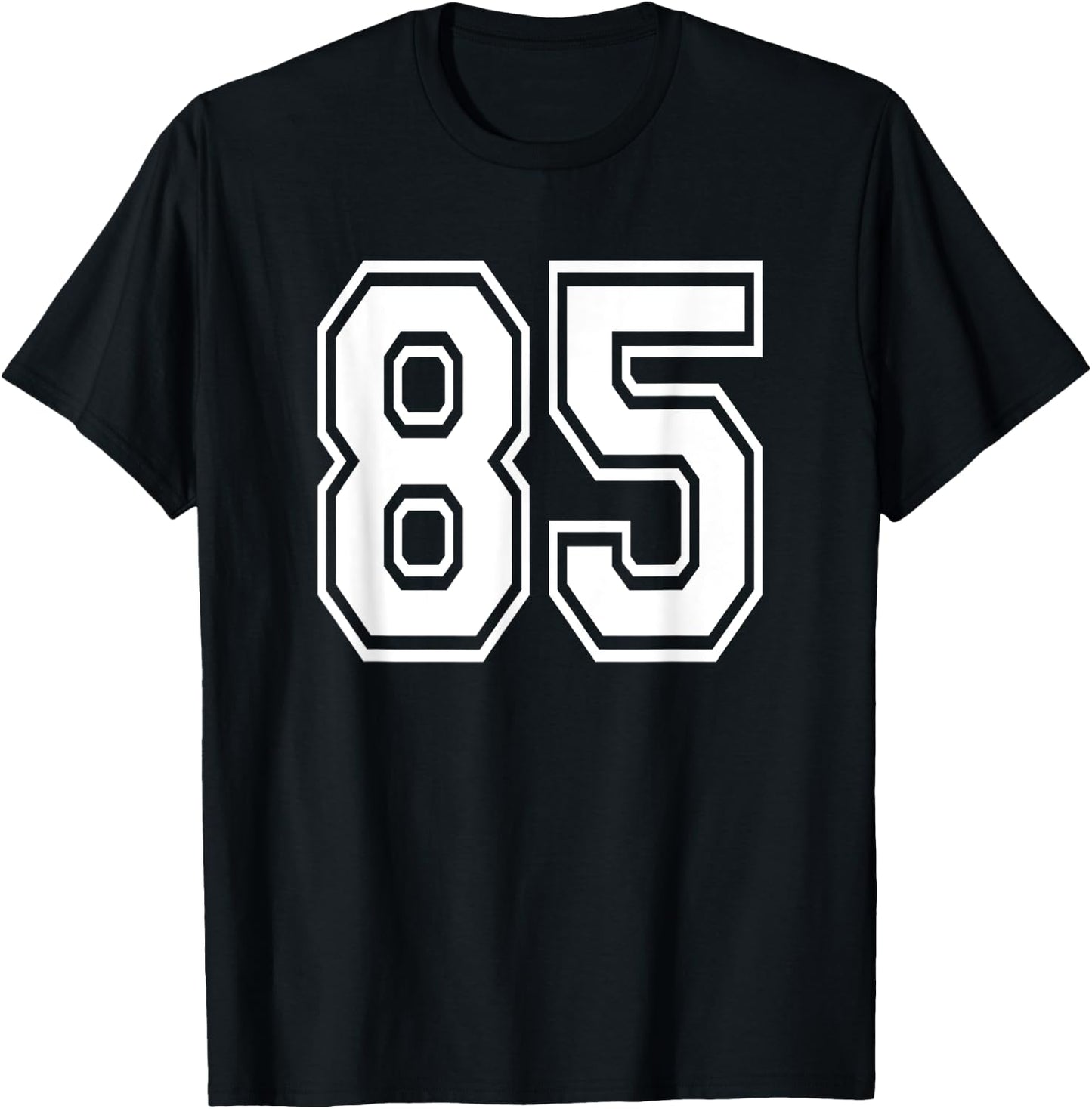 Number 85 Numbered Uniform Sports Jersey Team 85th Birthday T-Shirt - T-Shirt | Black