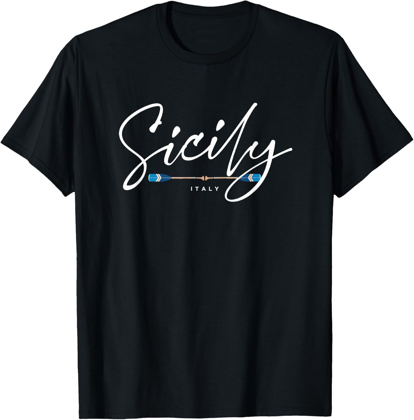 Sicily Italy Beach Graphic Women Girls Kids T-Shirt - T-Shirt | Black