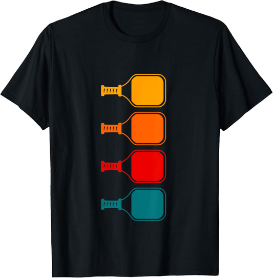 Retro Pickleball T-Shirt - T-Shirt | Black
