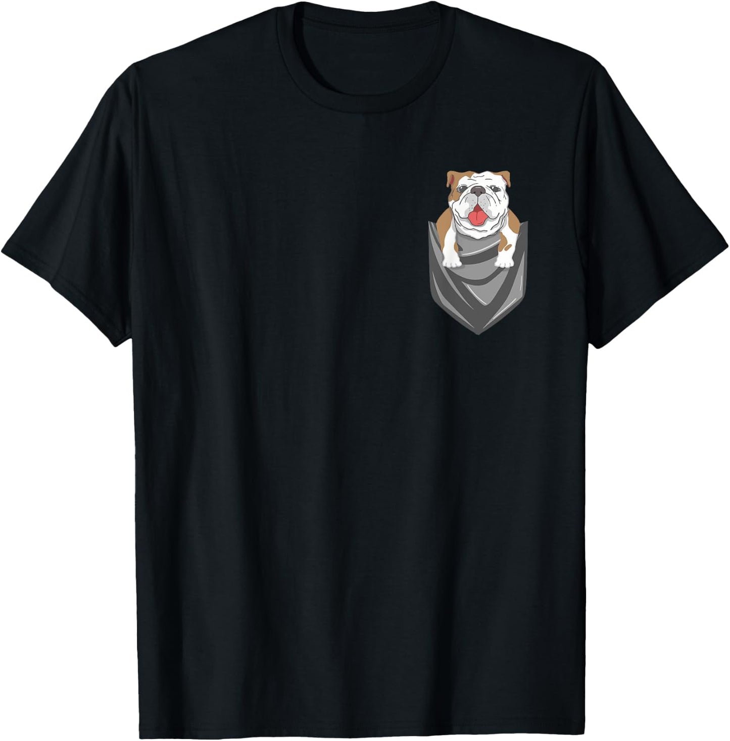 English Bulldog In Pocket English Bulldog Owner T-Shirt - T-Shirt | Black