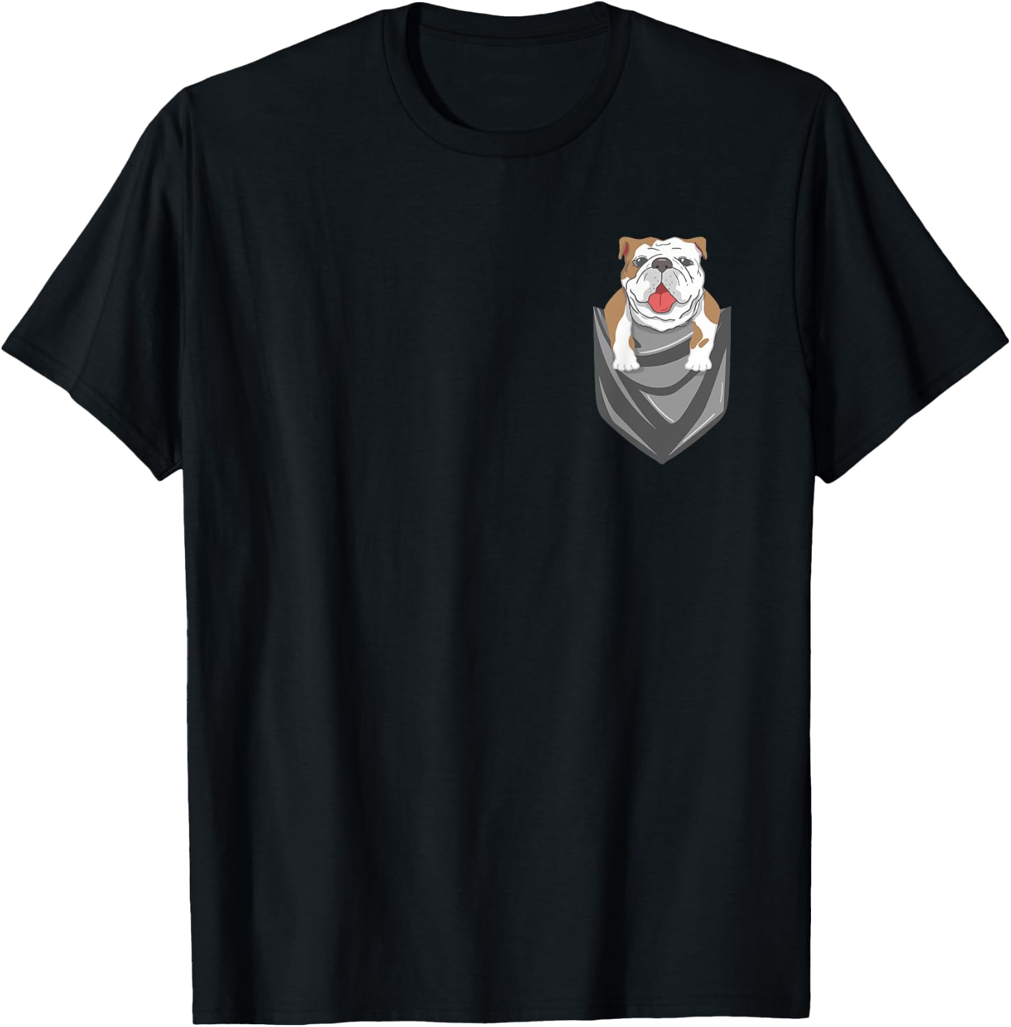 English Bulldog In Pocket English Bulldog Owner T-Shirt - T-Shirt | Black