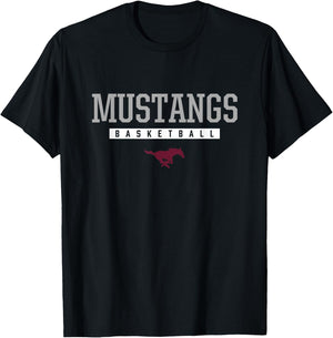 Clifton Mustangs Logo Basketball HS T-Shirt - T-Shirt | Black