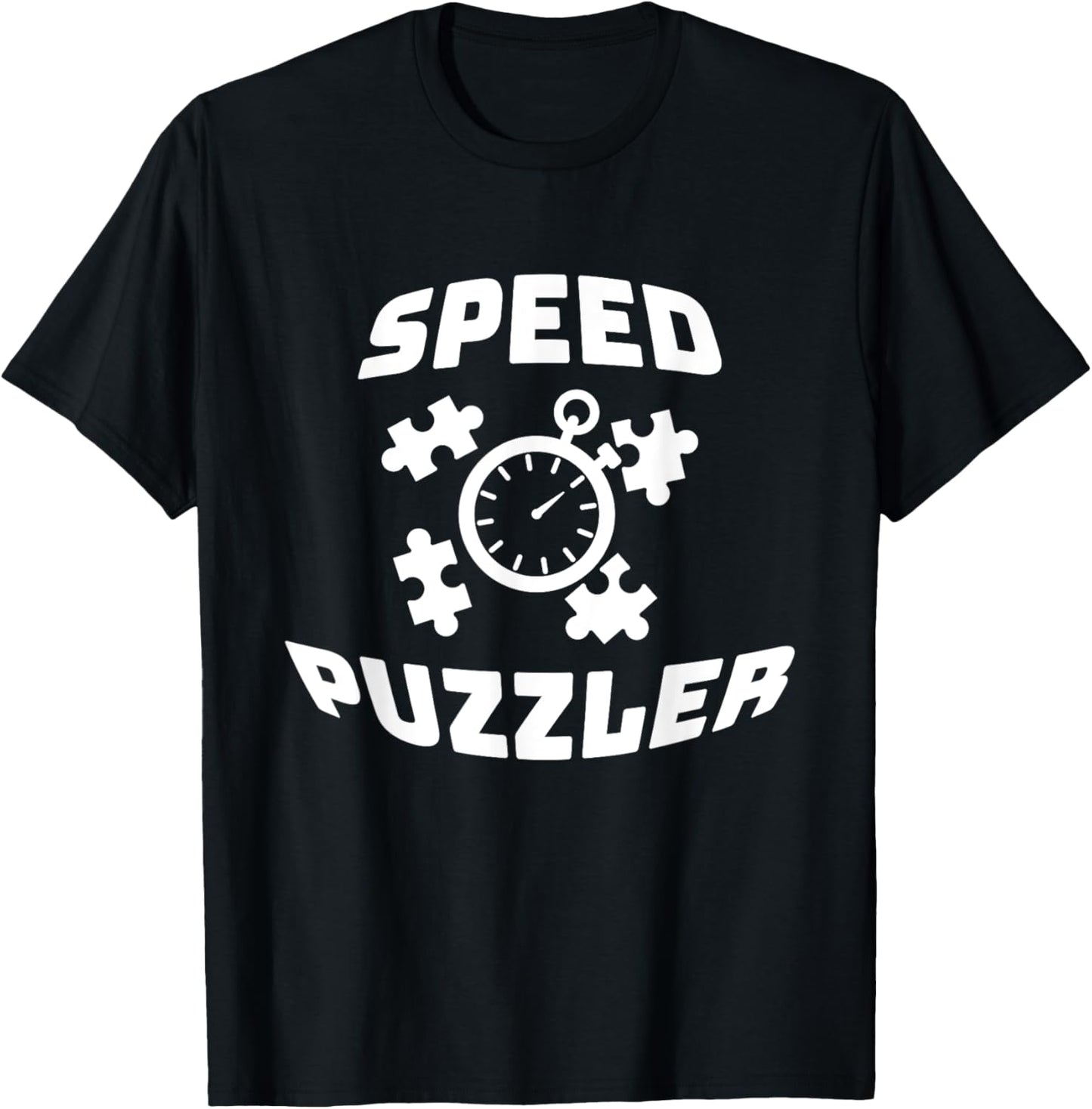 Speed Puzzler Jigsaw Puzzle Competition T-Shirt - T-Shirt | Black