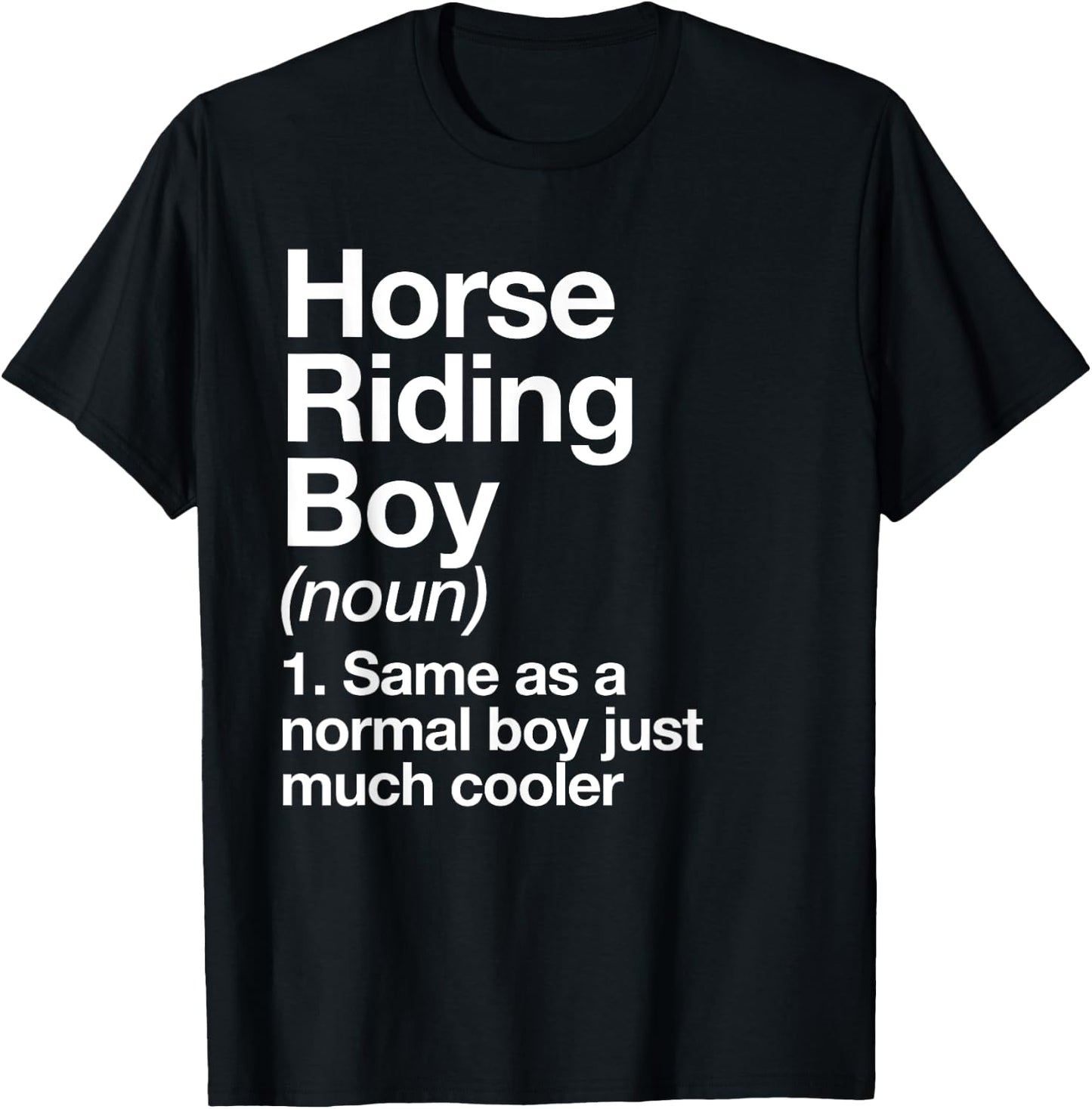 Horse Riding Boy Definition Funny Sports T-Shirt - T-Shirt | Black