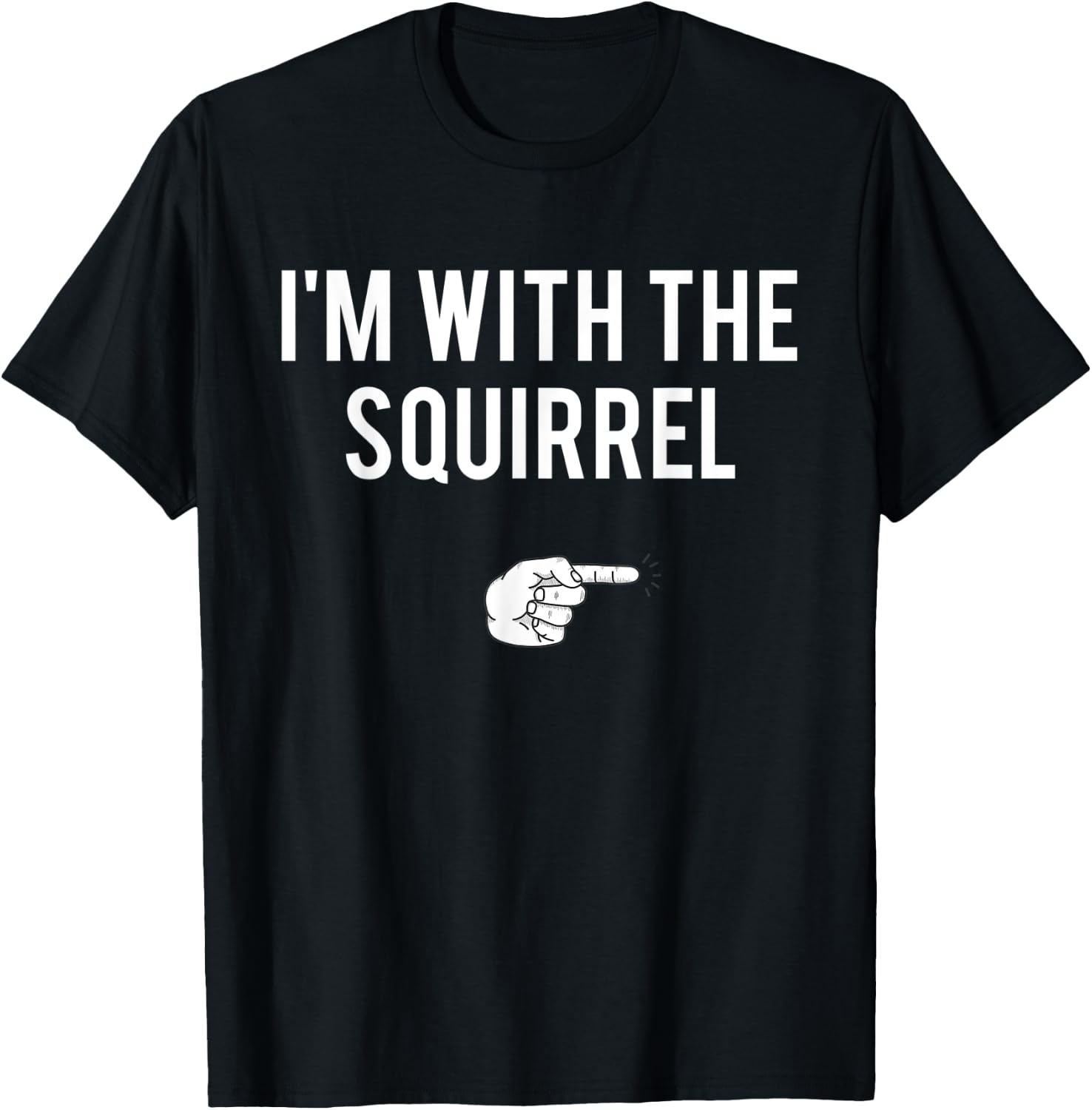 I'm With Squirrel Halloween Costume Party Matching Couple T-Shirt - T-Shirt | Black