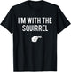 I'm With Squirrel Halloween Costume Party Matching Couple T-Shirt - T-Shirt | Black